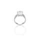 Sterling Silver Twisted Cubic Zirconia Ring for Girls