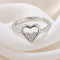 Heart-in-Heart Silver Ring