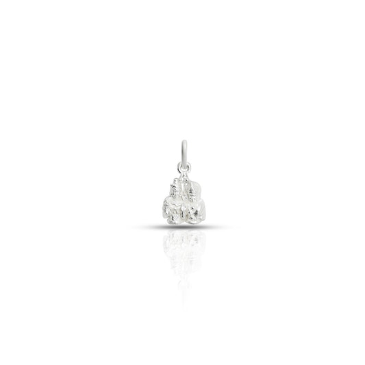 Silver pendant featuring Lord Shiv Ji with Parvati Mata in a divine design