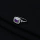 Sterling Silver Vintage Oval Purple Gemstone Ring for Her