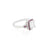 Silver Classic Pink Solitaire Ring
