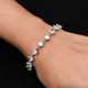 Sterling Silver Ocean Round Cut Gems Bracelet for Her