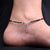 Silver "Back Throw Negative Vibes" Anklet