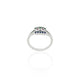 Elegant silver ring adorned with a colorful solitaire stone, offering a bold and bright style