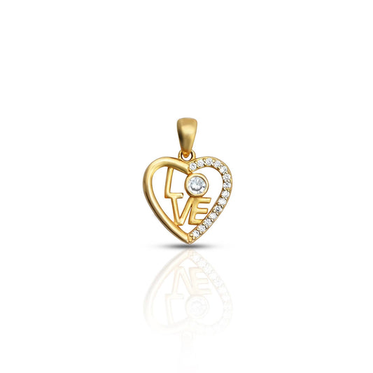 Elegant silver pendant featuring a 'Love' design