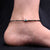 Silver Protective Evil Eyes With Black Beads Anklet