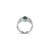 Sterling Silver Synthetic Oval cut Green Stone Hexagonal Ring for Boys