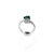 Sterling Silver Oval Green Gem Sinuous Ring for Girls