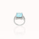 Silver Sterling Shiny Sky Blue Stone Ring