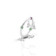 Silver Premium Pink &amp; Green Charms Baby Kada