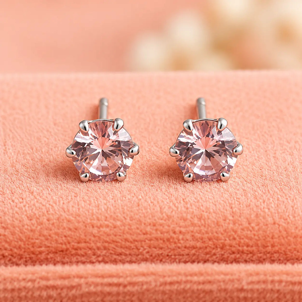 (2 Pcs Combo) Color Your Spark Round Stones Unisex Silver Earrings in Vibrant lung