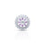 Silver Light Purple Stone Flower Design Ring for Girls