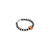 Charming silver bracelet with black beads and a cute orange teddy bear design for a fun touch