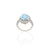 Silver Sterling Sky Blue Ring