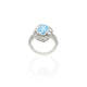 Silver Sterling Sky Blue Ring