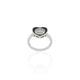 Silver Solitaire Twisty Heart Shape Ring