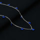 Sterling Silver Blue Gem Stone Chain for Boys