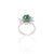 Silver Green Sun Glare Girls Ring