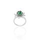 Silver Green Sun Glare Girls Ring