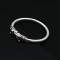 Stylish boys' silver kada with a symbolic tiger motif