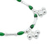 Silver Green Gem Kada Payal