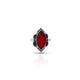 Sterling Silver Vintage Design with Rhombus Shape Red Gem Stone Ring for Girls
