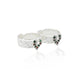 Stylish silver toe rings adorned with a heartbeat pattern, ideal for a fashionable appearance