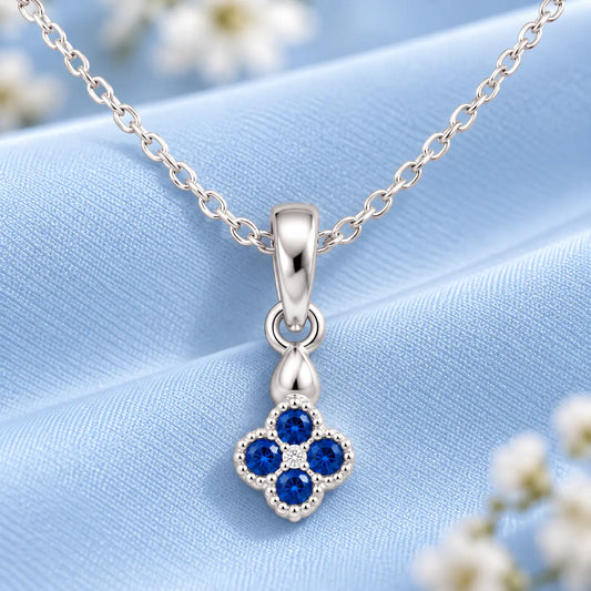 Mini Floral Silver Pendant