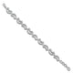 Sterling Silver CZ Studded Designer Half-Moon Charms Bracelet for Her