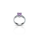 Sterling Silver Light Purple Heart Cut Gemstone Ring for Girls
