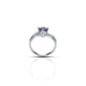 Sterling Silver Heart Synthetic Alexandrite Ring for Girls