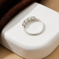 Silver Beautiful White Gems Nose Ring