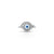 Silver Center Blue Evil Eye with Eye Design Ring for Girls