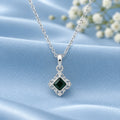Square Stone Silver Pendant