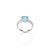 Sterling Silver Sky-Blue Stone Heart Ring