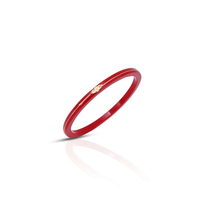 Gold Red Small Swastika Design Bangle