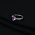 Sterling Silver Purple Heart Cut Gemstone Ring for Her