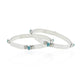 Silver Sharpest Aqua colour design Kada