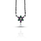 Sterling Silver Round Purple and Green Gemstone Mangalsutra