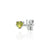 925 Silver Yellow Heart Love Ring for Women