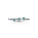 terling silver 'Diva's Prestige' kada bracelet for her featuring green gemstones