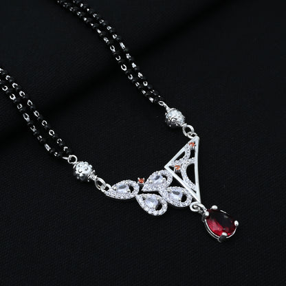 Elegant silver mangalsutra for women with a chic, modern twist