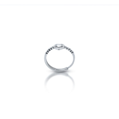 Elegant sterling silver ring featuring a one-of-a-kind heart design, ideal for girls