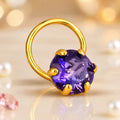Beautiful Blue Gem Gold Polish Nosepin