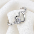 Classic Dual Heart Silver Ring