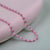 Silver Thin Pink Color Simple Chain for Boys