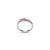 Sterling Silver Pink Hued Twisited CZ Ring for Girls