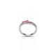 Sterling Silver Pink Hued Twisited CZ Ring for Girls