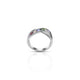 Elegant Sterling Silver Ring for Her Featuring a Colorful Stone Infinite Design