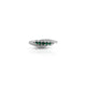 Sterling Silver "Altered Finesse" Green Gems Ring for Girls